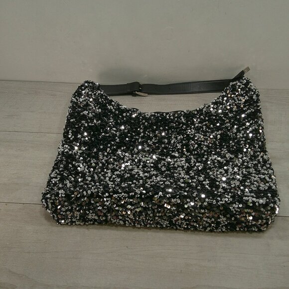 Sequin Evening Boho Bing Embellished Feminine Formal Shoulder Bag Purse - Picture 9 of 9